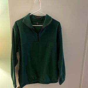 Green UltraClub half zip fleece